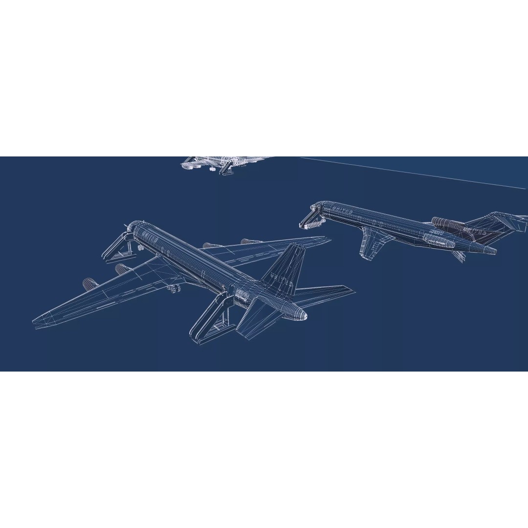 DC-8-62H 3D Model – Detailed Aircraft with Interior, FBX, OBJ - View 49