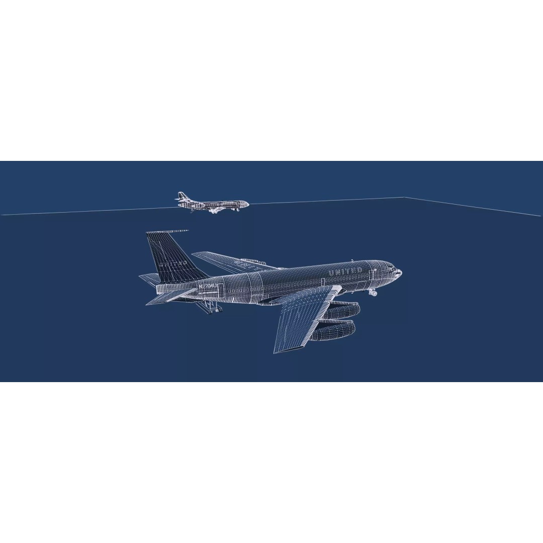 DC-8-62H 3D Model – Detailed Aircraft with Interior, FBX, OBJ - View 50