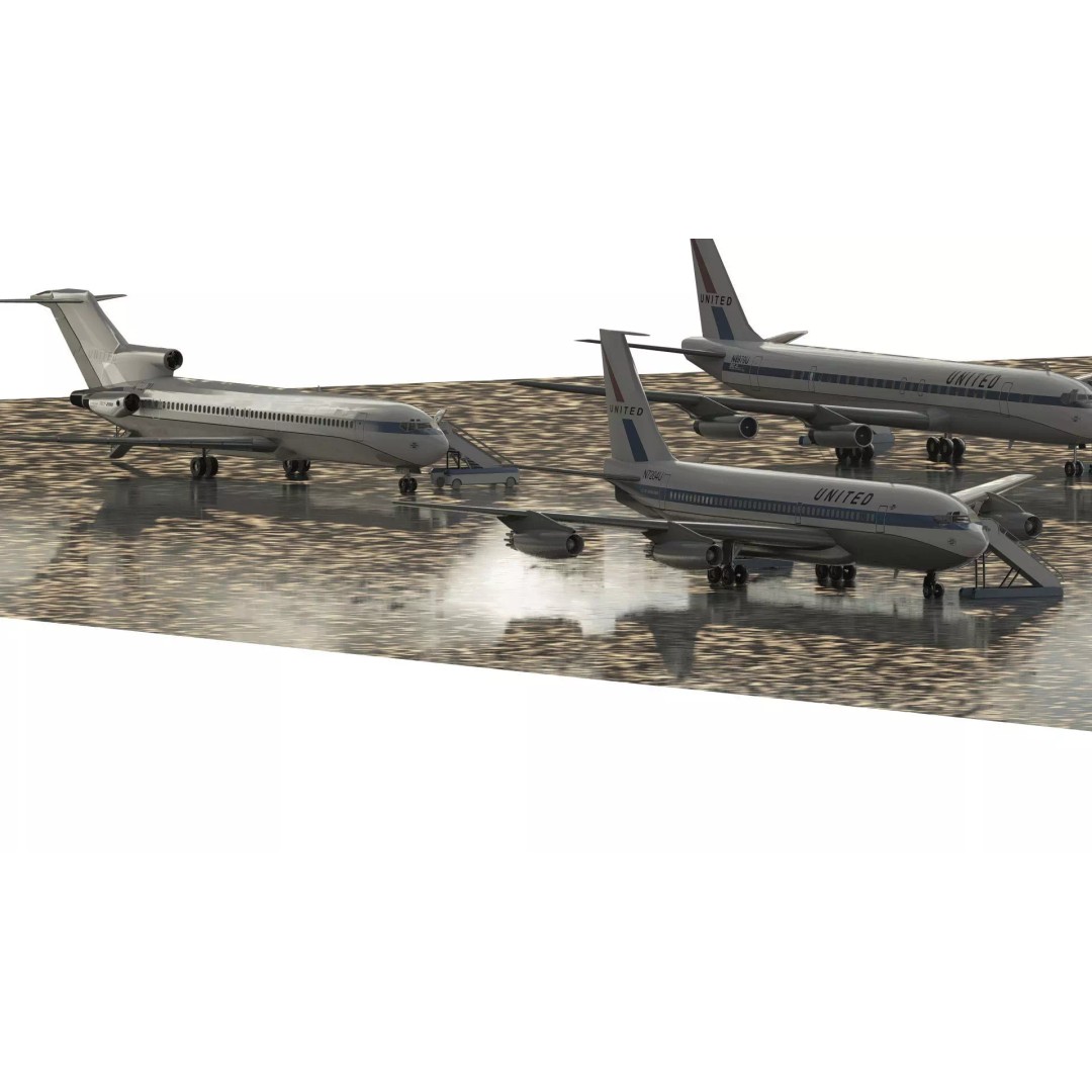 DC-8-62H 3D Model – Detailed Aircraft with Interior, FBX, OBJ - View 6