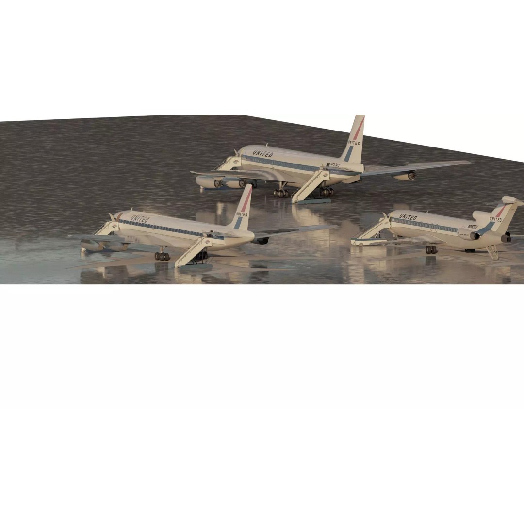 DC-8-62H 3D Model – Detailed Aircraft with Interior, FBX, OBJ - View 8