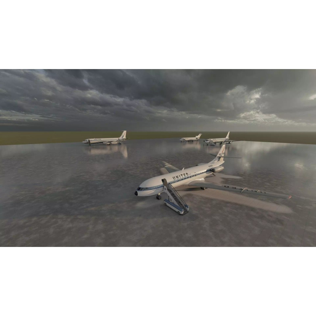 DC-8-62H 3D Model – Detailed Aircraft with Interior, FBX, OBJ - View 9