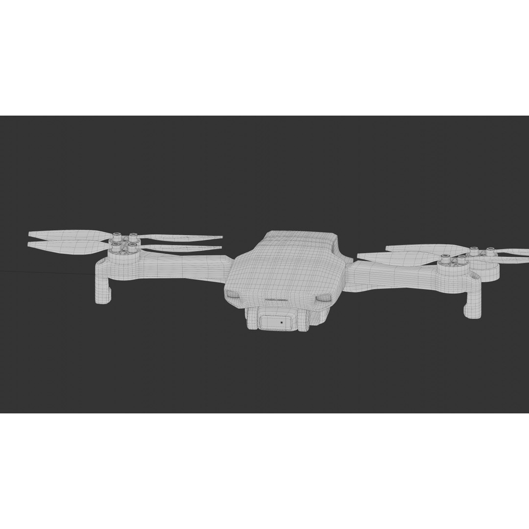 Dji Mini 2 3D Model – PBR Game-Ready Drone Asset, FBX/OBJ - View 19