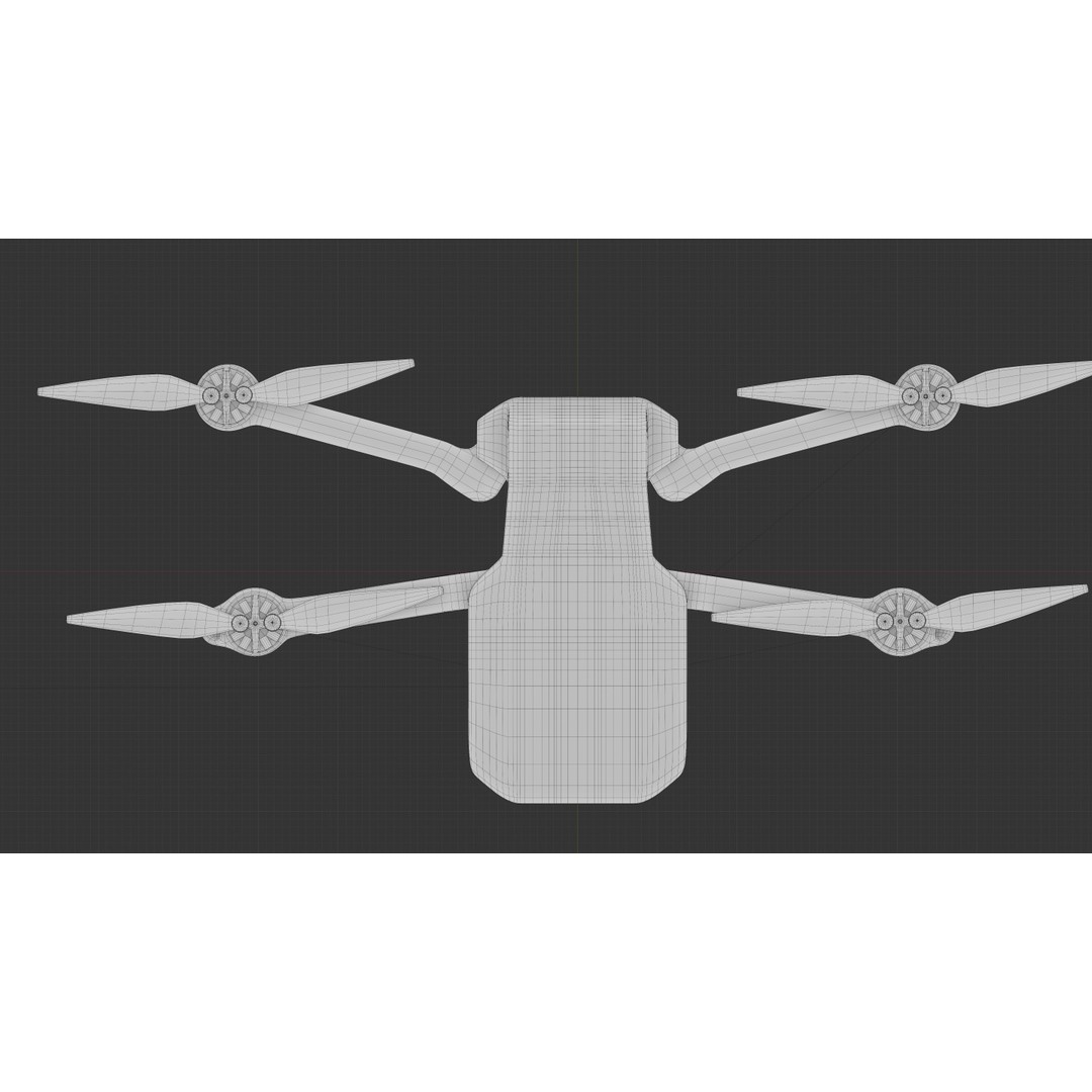 Dji Mini 2 3D Model – PBR Game-Ready Drone Asset, FBX/OBJ - View 22