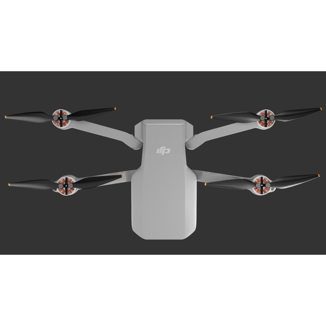 Dji Mini 2 3D Model – PBR Game-Ready Drone Asset, FBX/OBJ - View 7