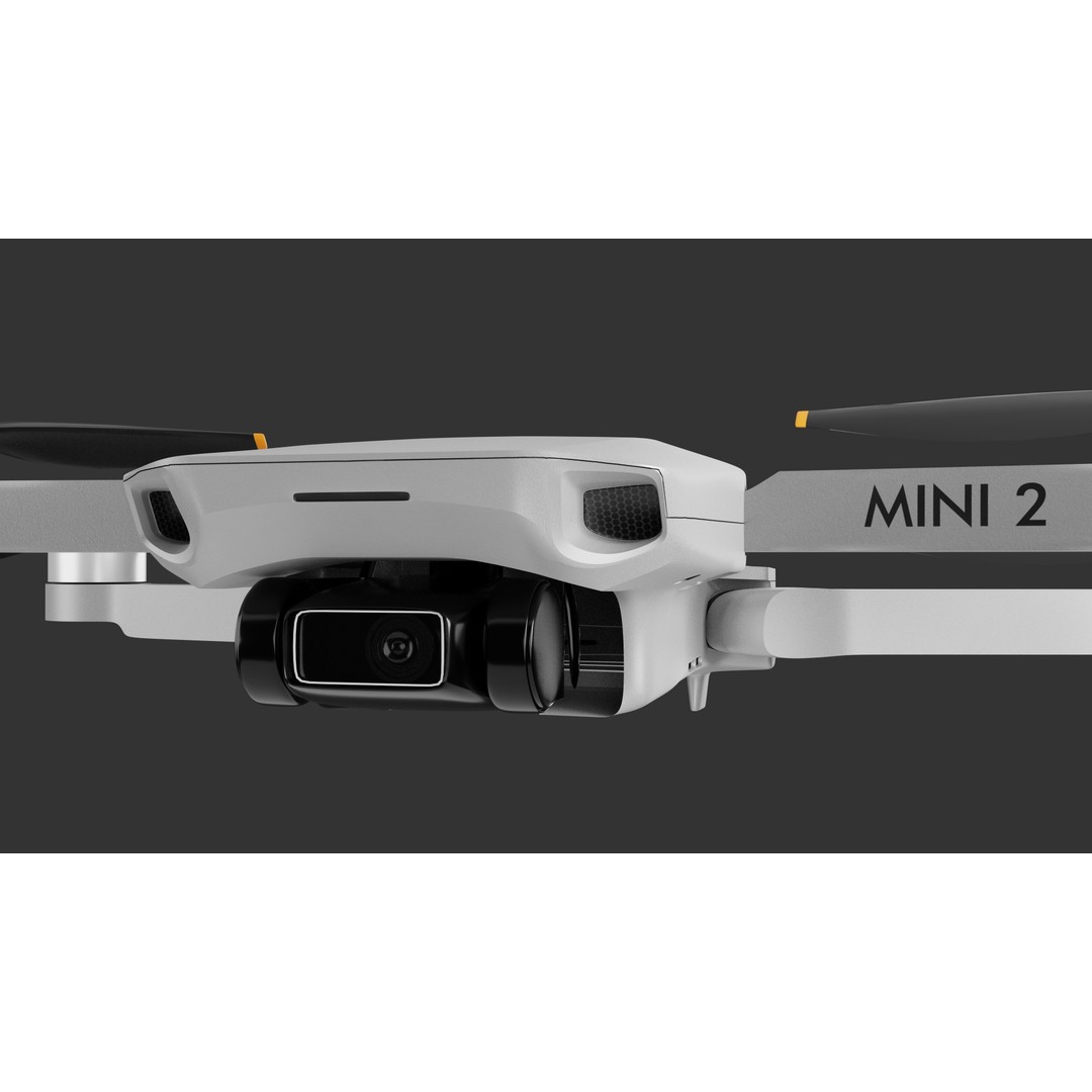 Dji Mini 2 3D Model – PBR Game-Ready Drone Asset, FBX/OBJ - View 8