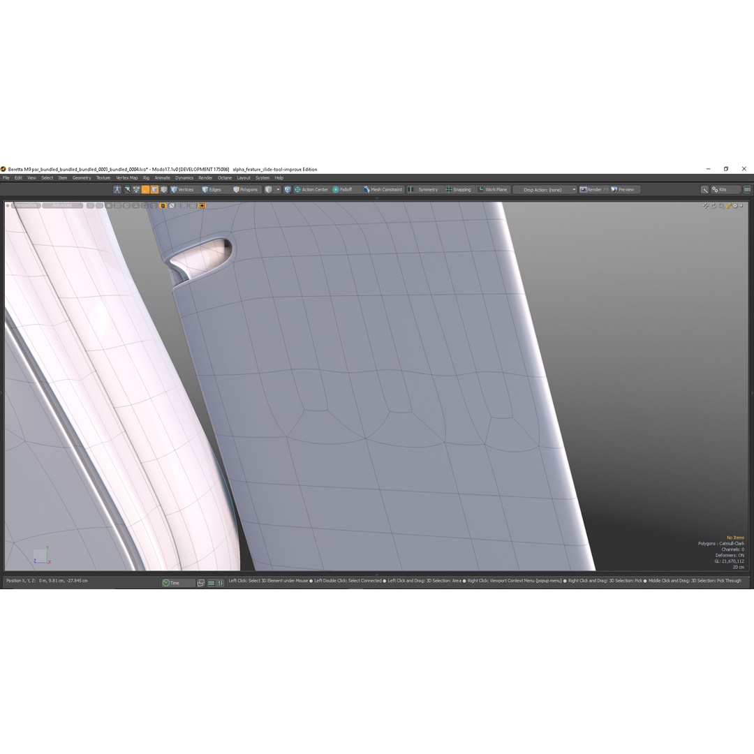 M9 Parabellum 3D Model – Subdivision Ready Game Asset, FBX/OBJ - View 7