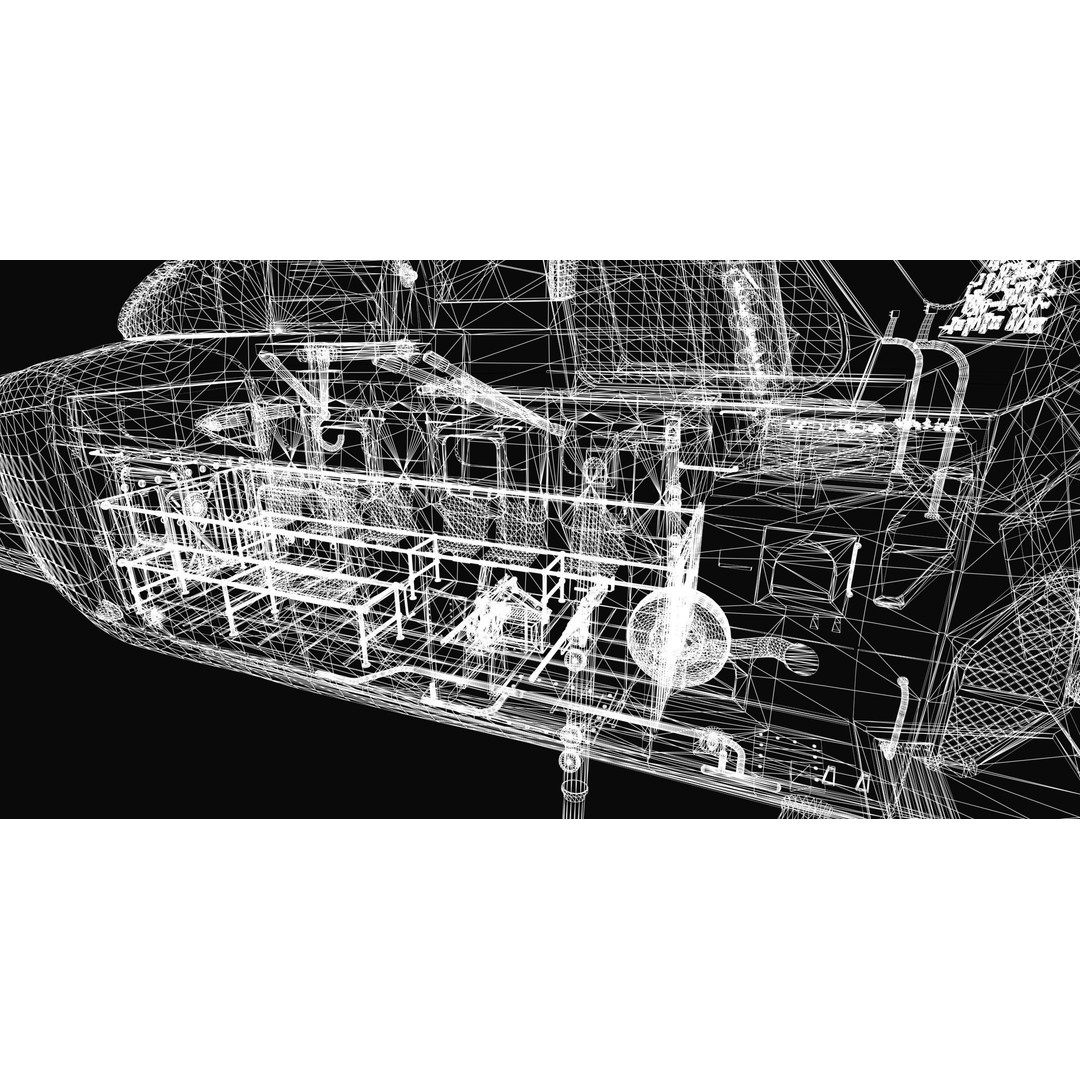 Sikorsky H-34 3D Model – Detailed Military Helicopter Asset, FBX