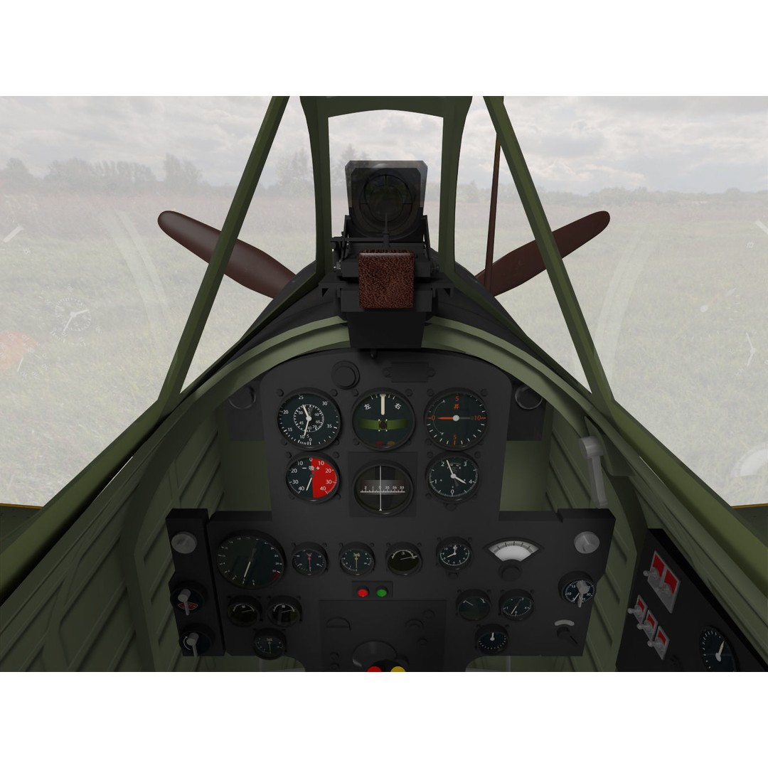 Ki-43 Hayabusa 3D Model – Military Fighter Aircraft, FBX