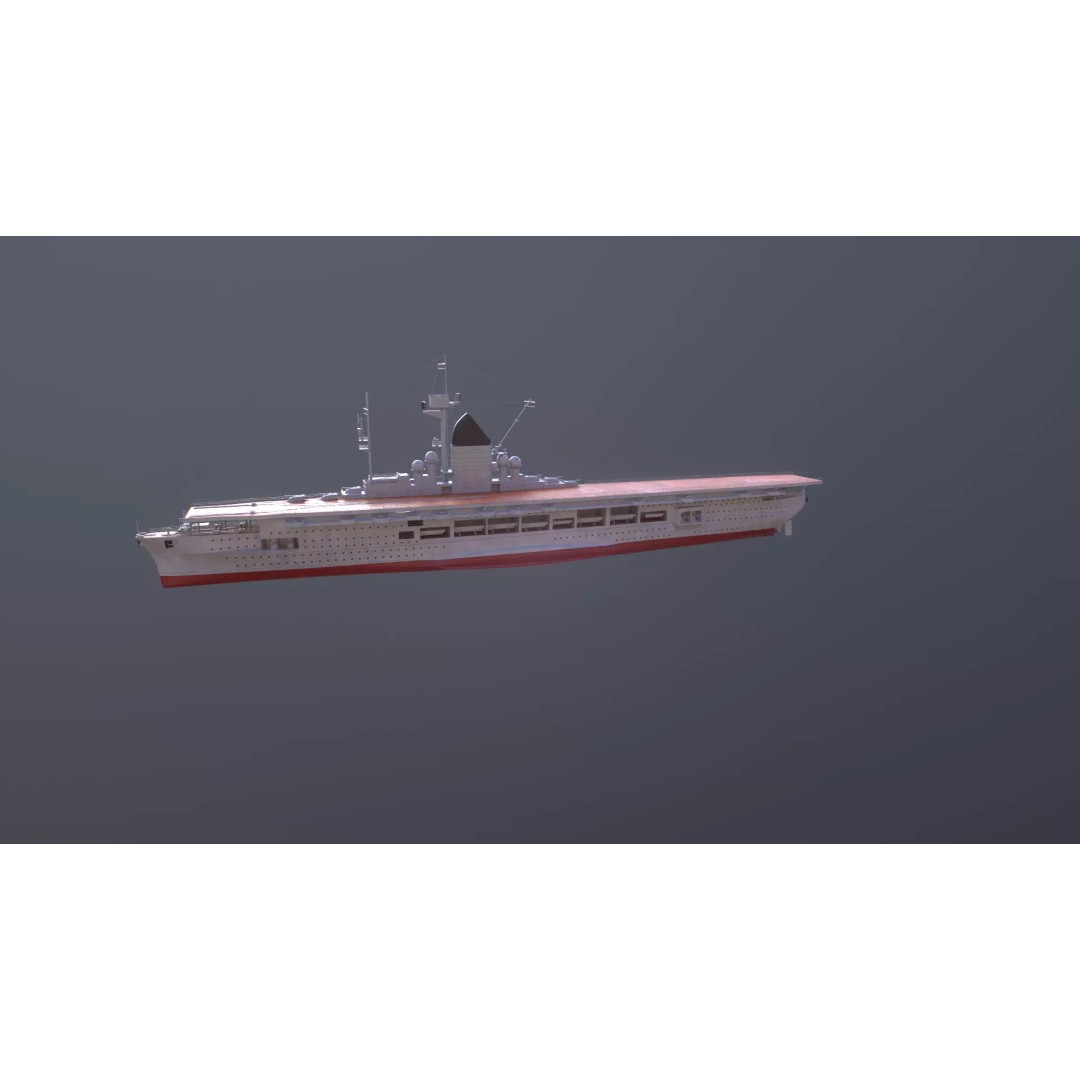 Graf Zeppelin Aircraft Carrier 3D Model – High Poly PBR Asset, FBX