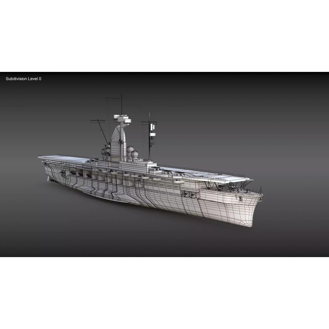 Graf Zeppelin Aircraft Carrier 3D Model – High Poly PBR Asset, FBX - View 14