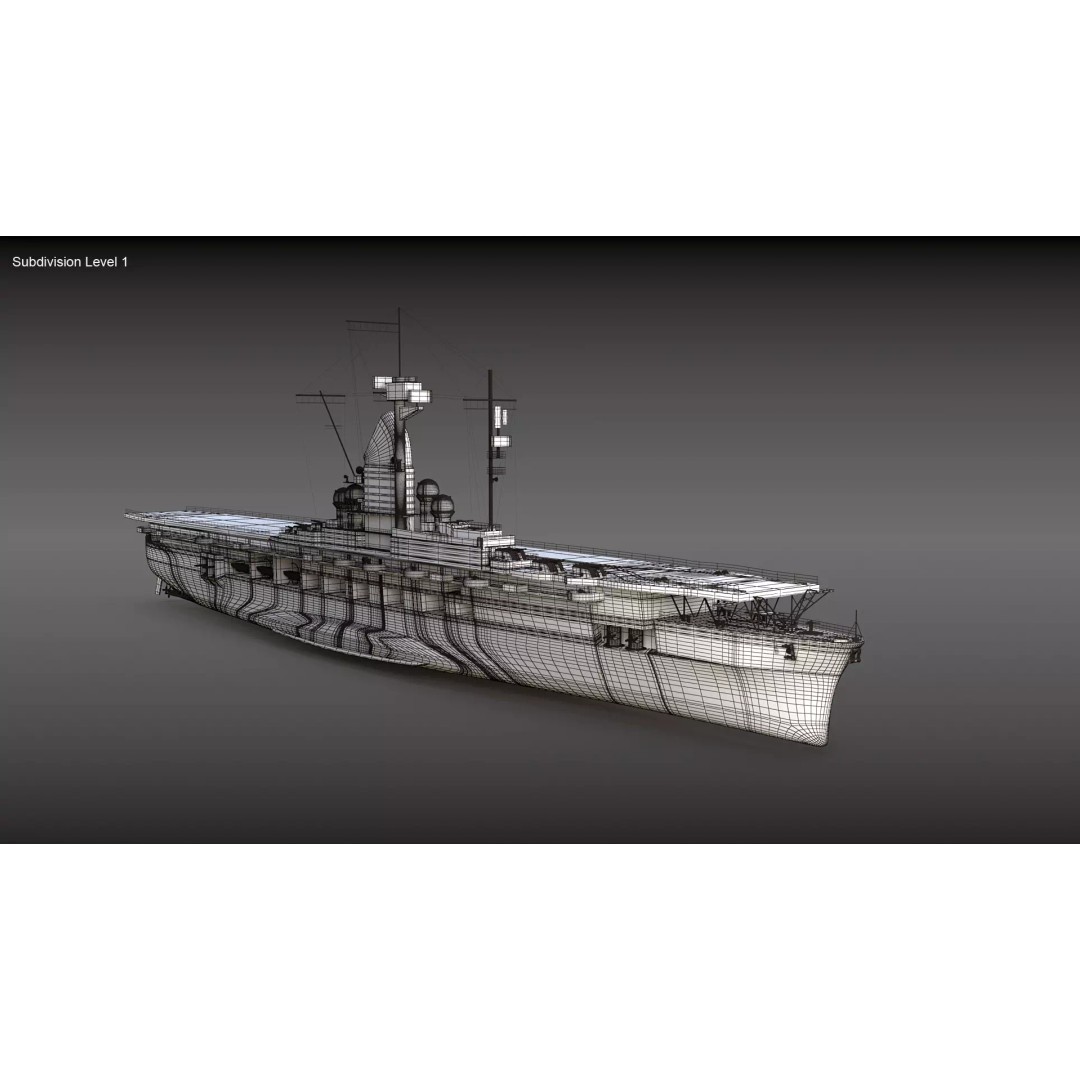 Graf Zeppelin Aircraft Carrier 3D Model – High Poly PBR Asset, FBX - View 15