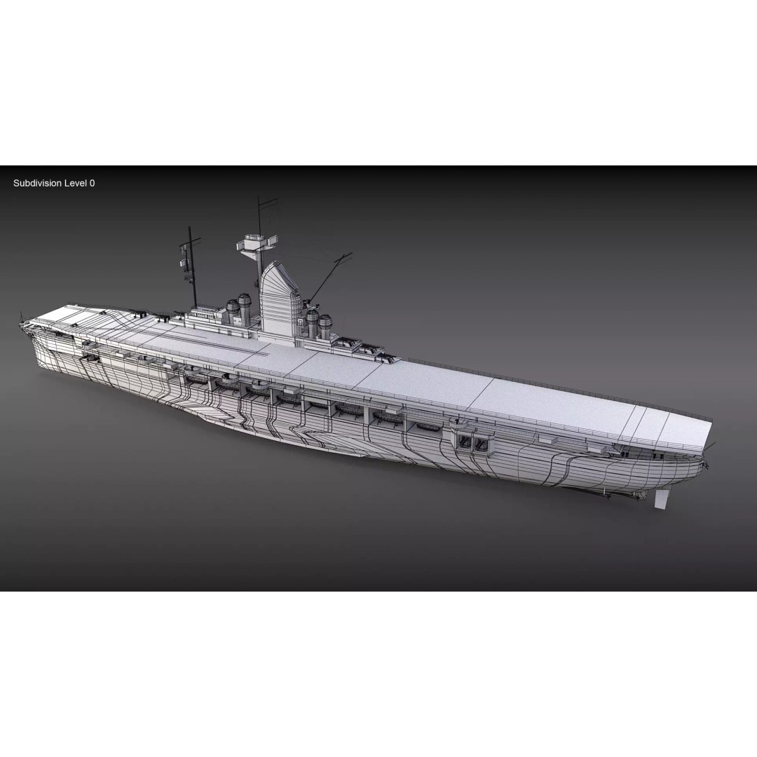 Graf Zeppelin Aircraft Carrier 3D Model – High Poly PBR Asset, FBX - View 16