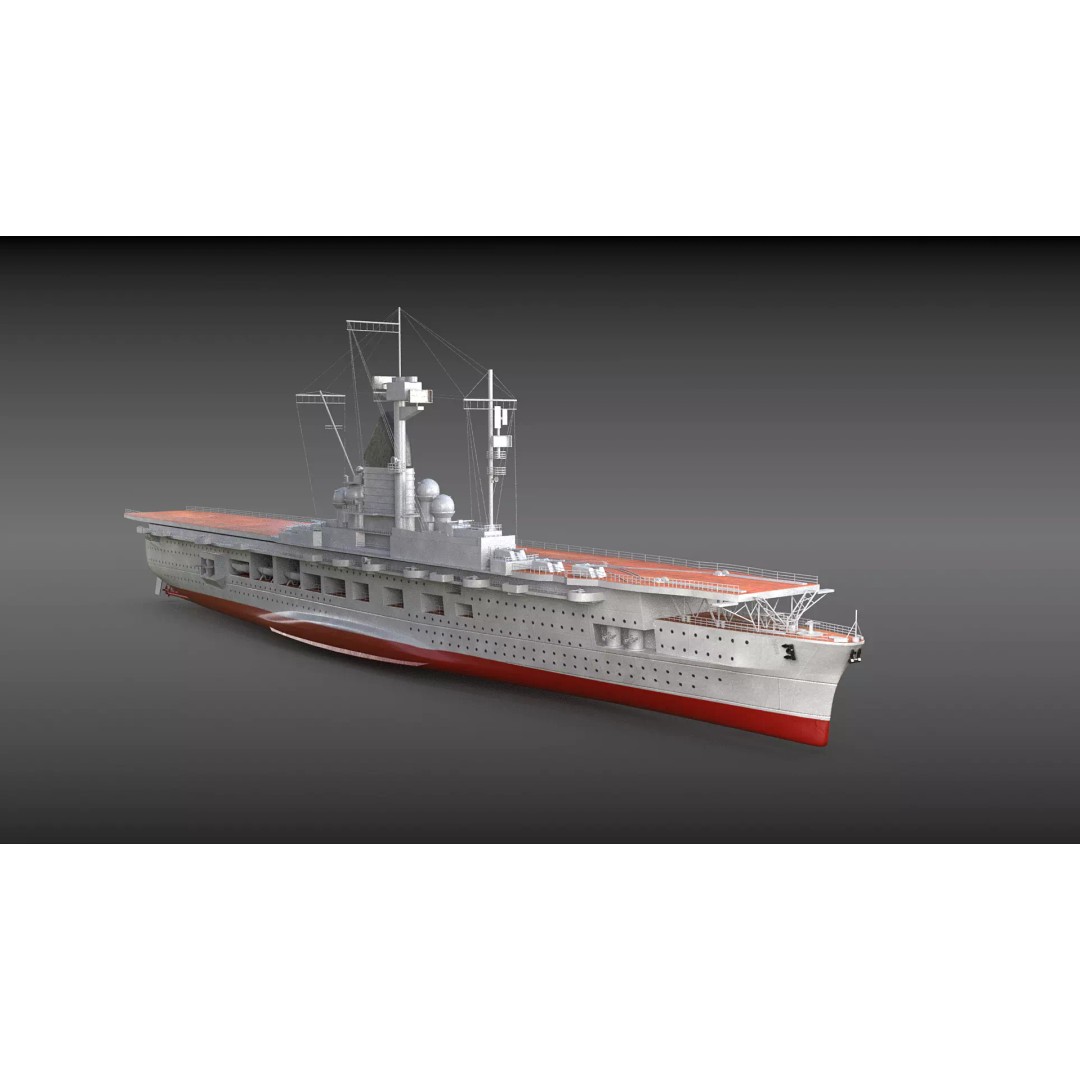 Graf Zeppelin Aircraft Carrier 3D Model – High Poly PBR Asset, FBX - View 2