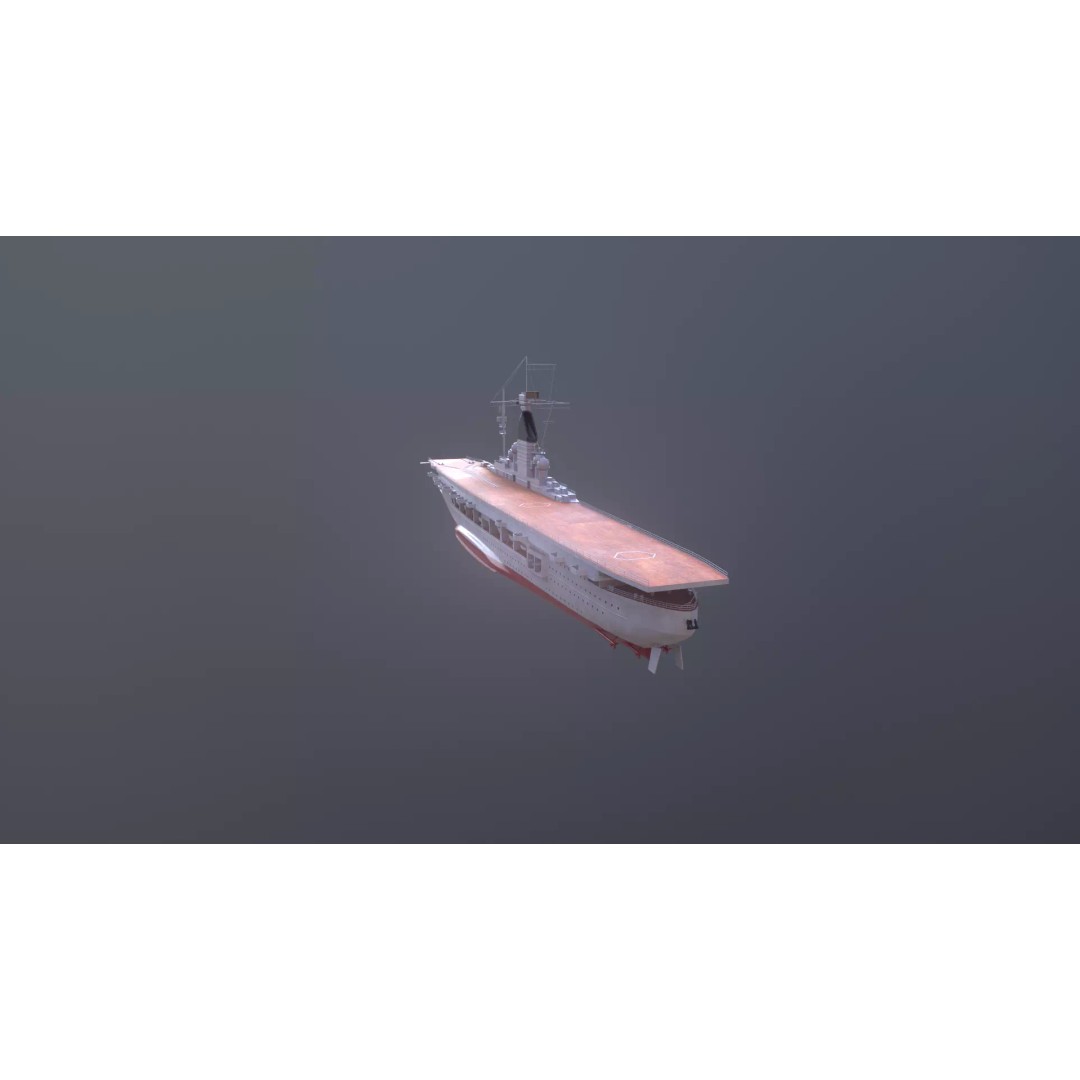 Graf Zeppelin Aircraft Carrier 3D Model – High Poly PBR Asset, FBX - View 25