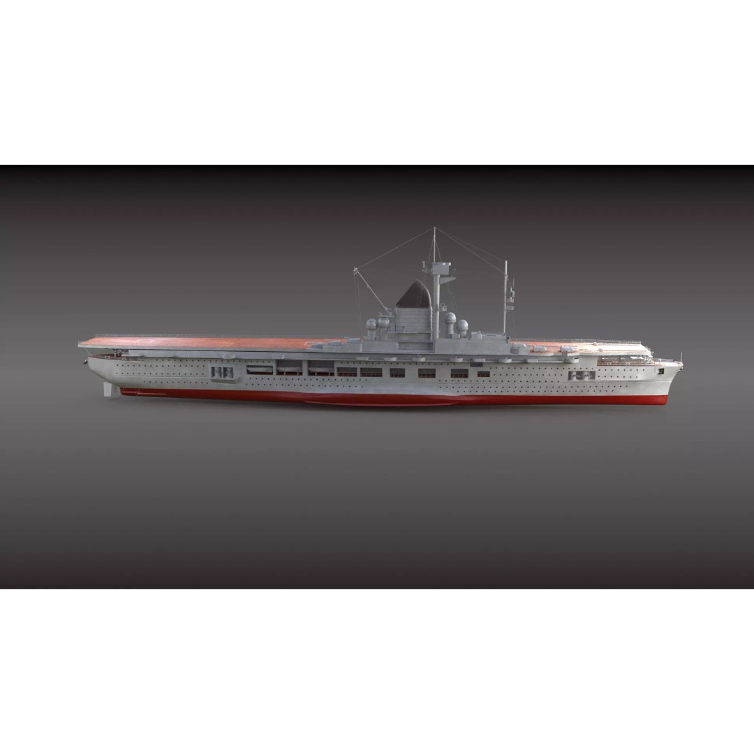 Graf Zeppelin Aircraft Carrier 3D Model – High Poly PBR Asset, FBX - View 3