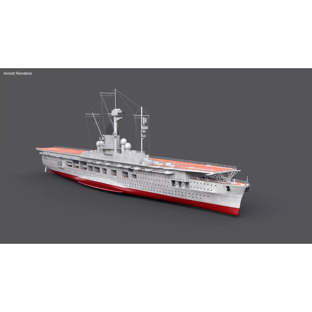 Graf Zeppelin Aircraft Carrier 3D Model – High Poly PBR Asset, FBX - View 4