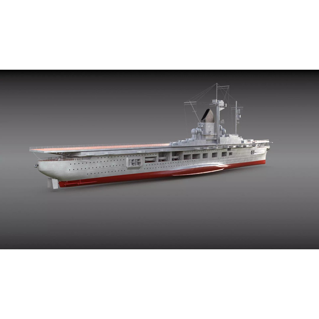 Graf Zeppelin Aircraft Carrier 3D Model – High Poly PBR Asset, FBX - View 5