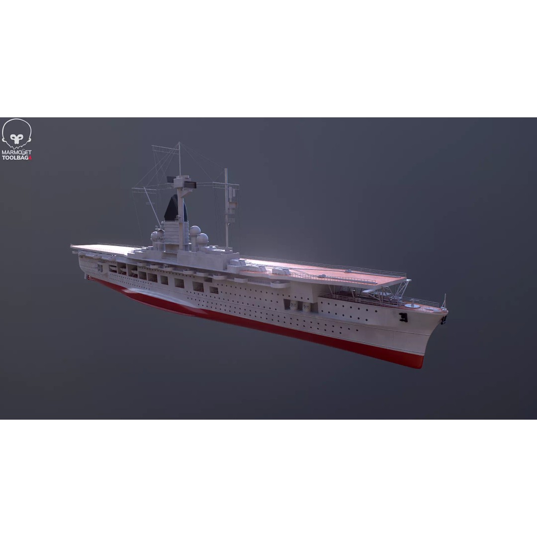 Graf Zeppelin Aircraft Carrier 3D Model – High Poly PBR Asset, FBX - View 8