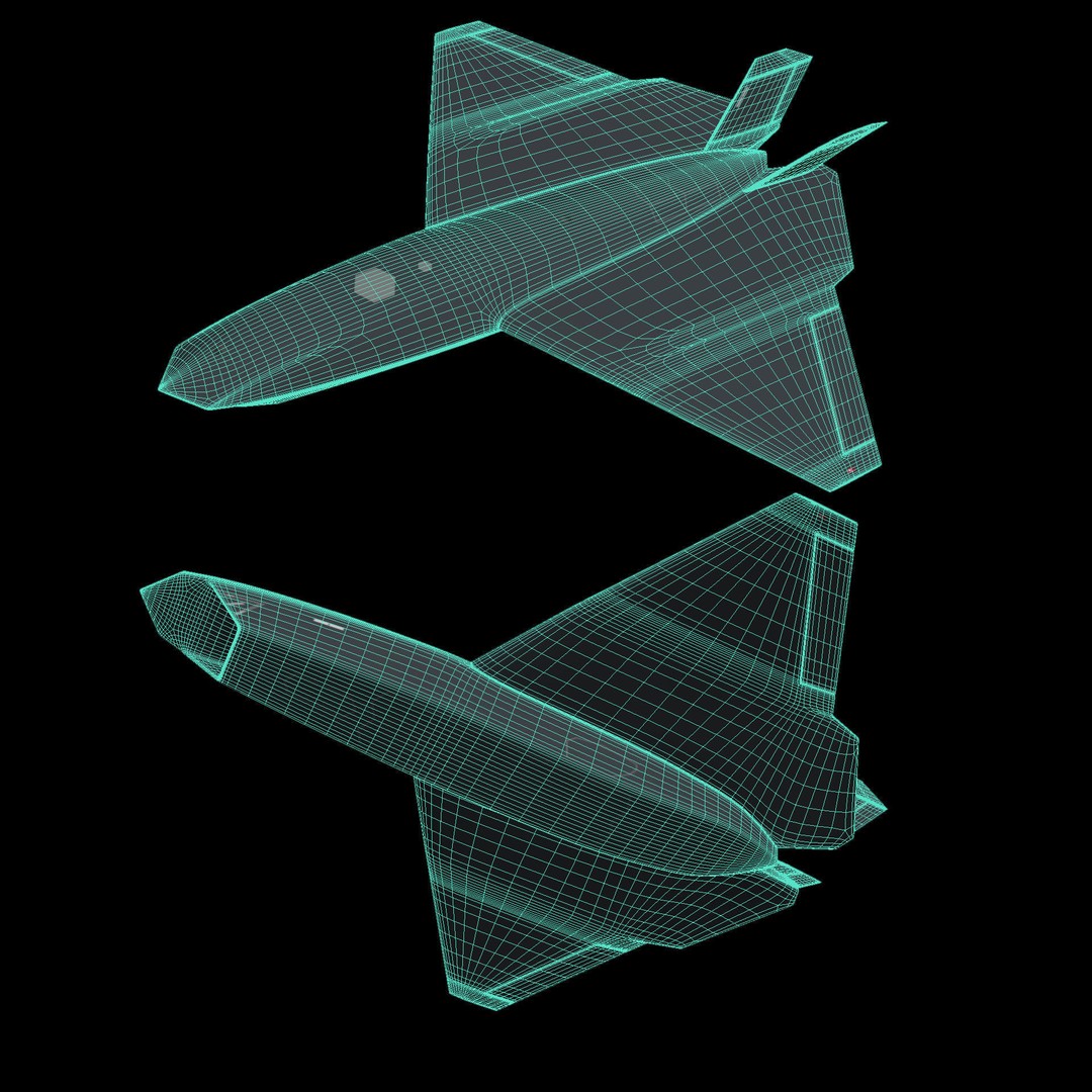 UCAV 3D Model – Medium Polygon Military Aircraft, FBX, OBJ