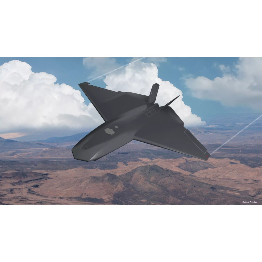 UCAV 3D Model – Medium Polygon Military Aircraft, FBX, OBJ - View 2