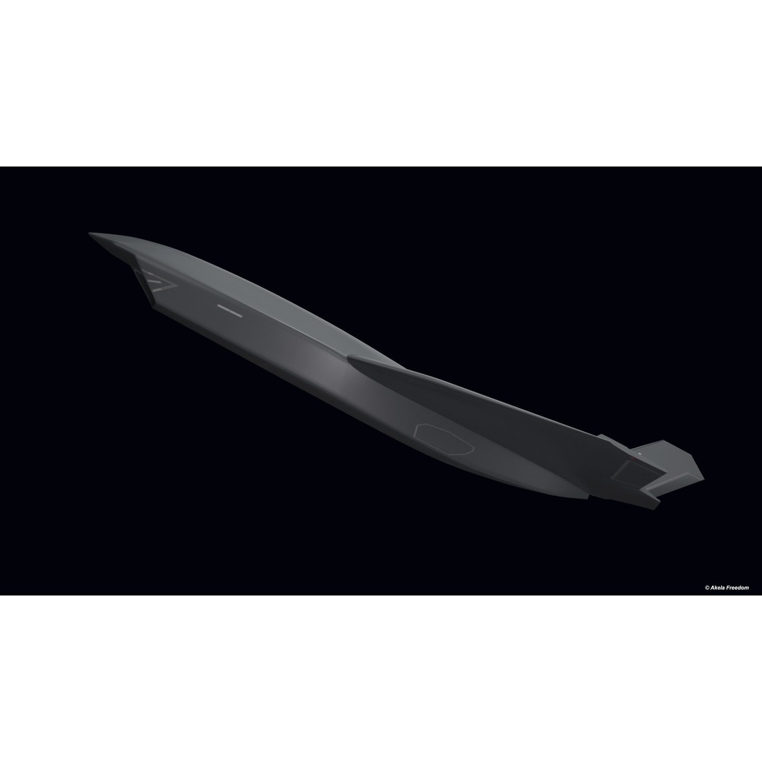 UCAV 3D Model – Medium Polygon Military Aircraft, FBX, OBJ - View 6