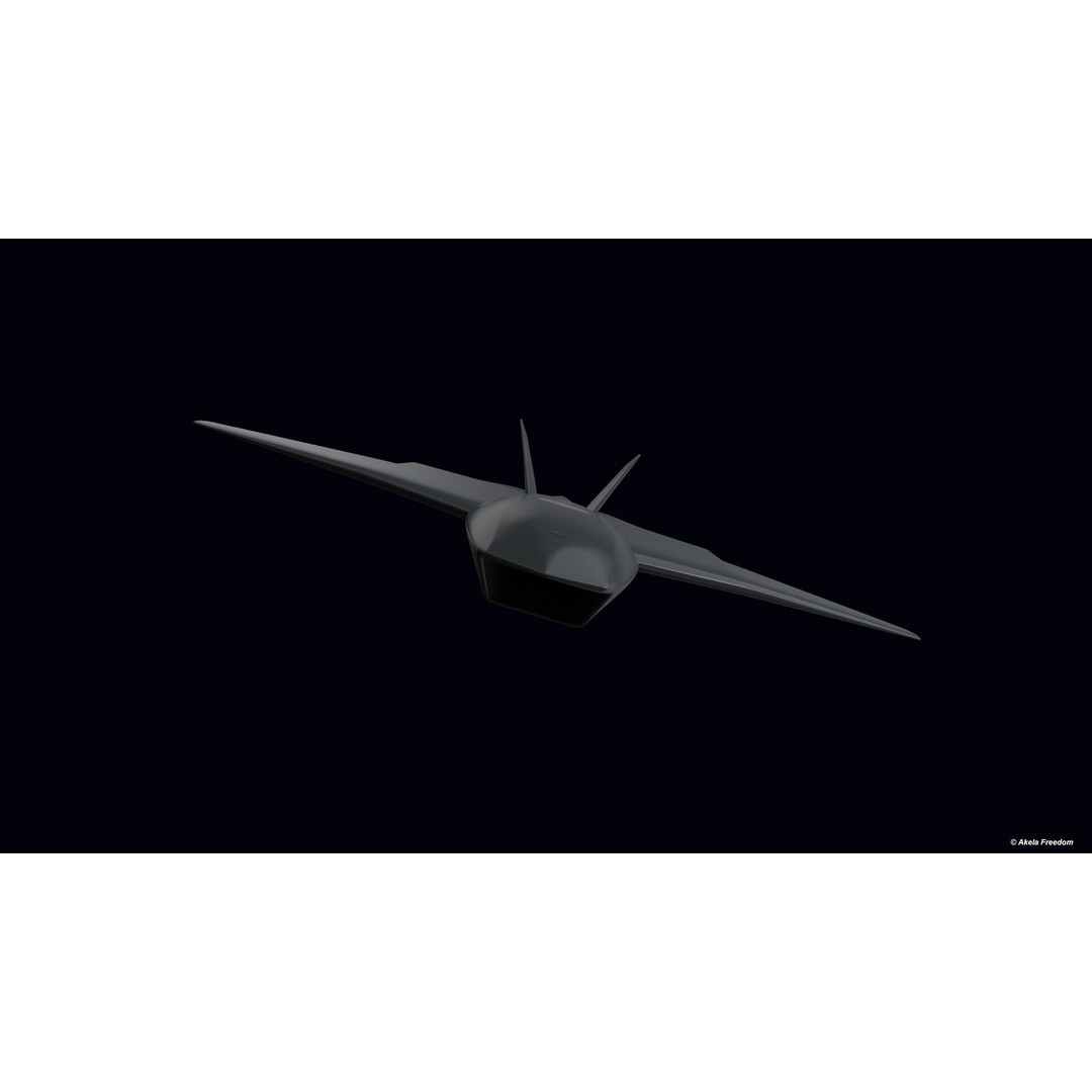 UCAV 3D Model – Medium Polygon Military Aircraft, FBX, OBJ - View 7