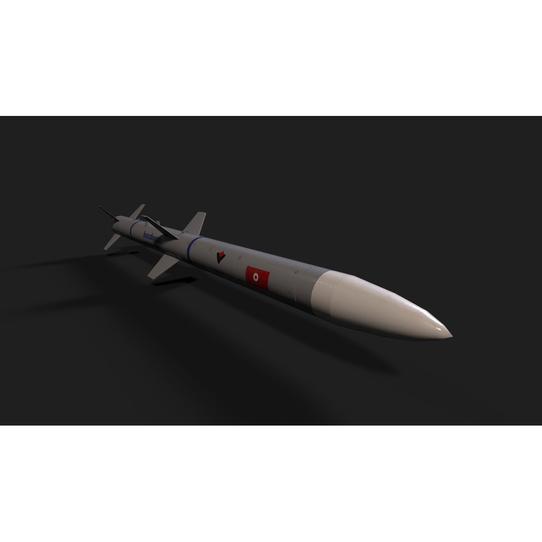 Bozdogan Air to Air Missile 3D Model – Low Poly Game Asset, FBX - View 14