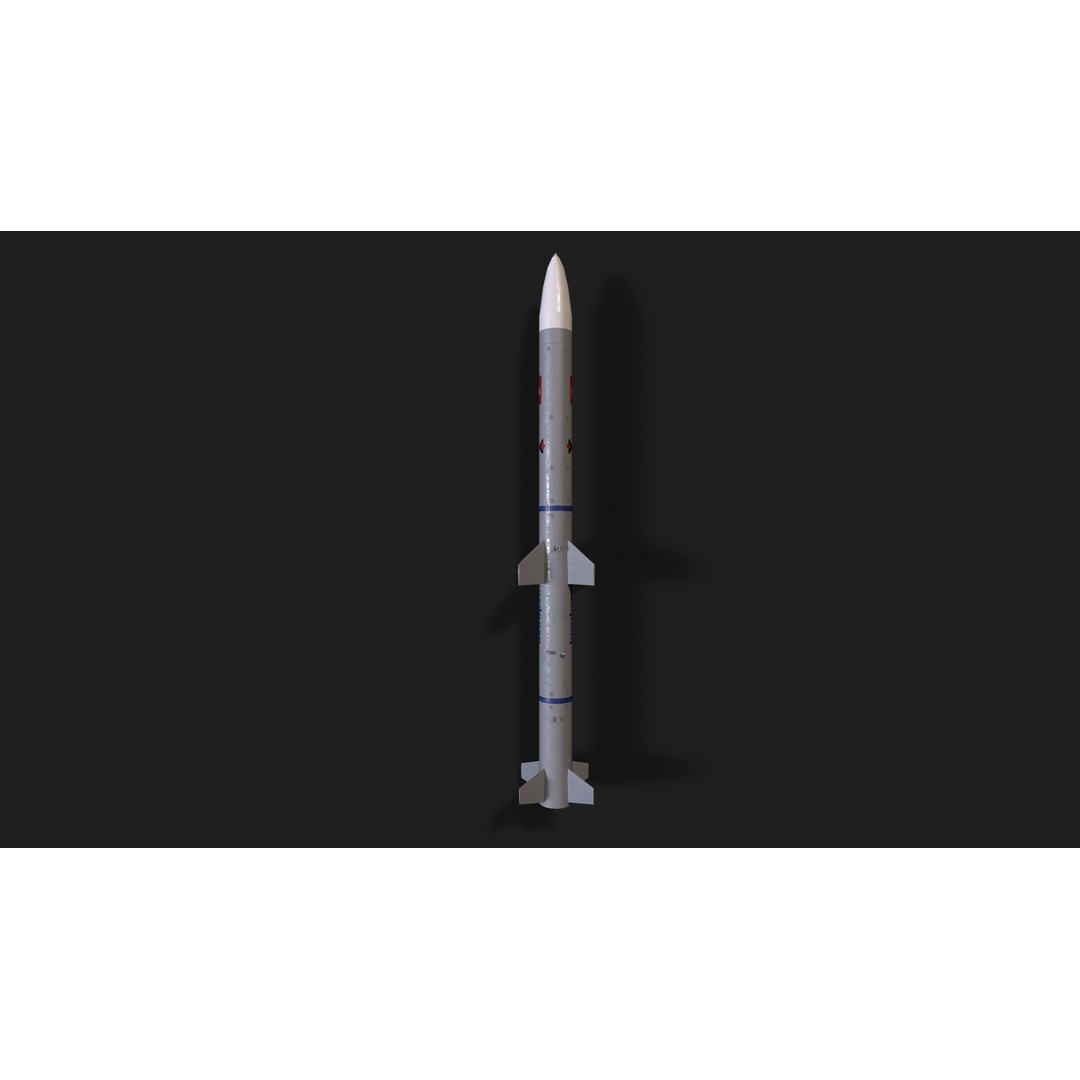 Bozdogan Air to Air Missile 3D Model – Low Poly Game Asset, FBX - View 17