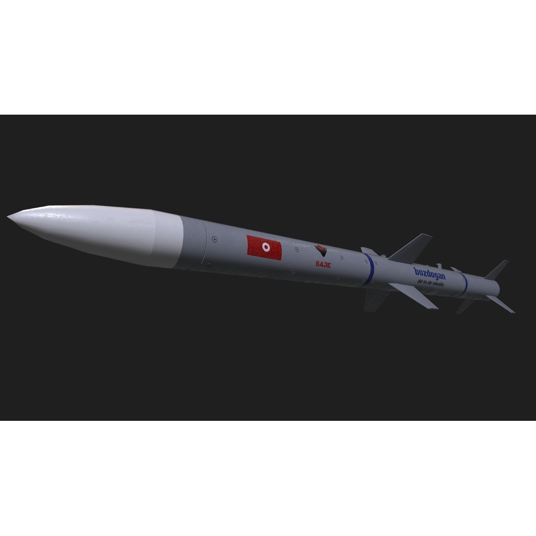 Bozdogan Air to Air Missile 3D Model – Low Poly Game Asset, FBX - View 21
