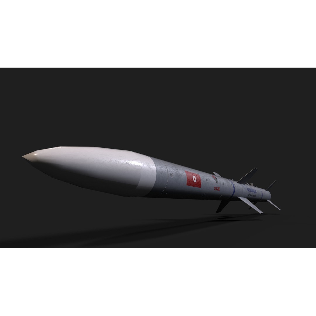 Bozdogan Air to Air Missile 3D Model – Low Poly Game Asset, FBX - View 24