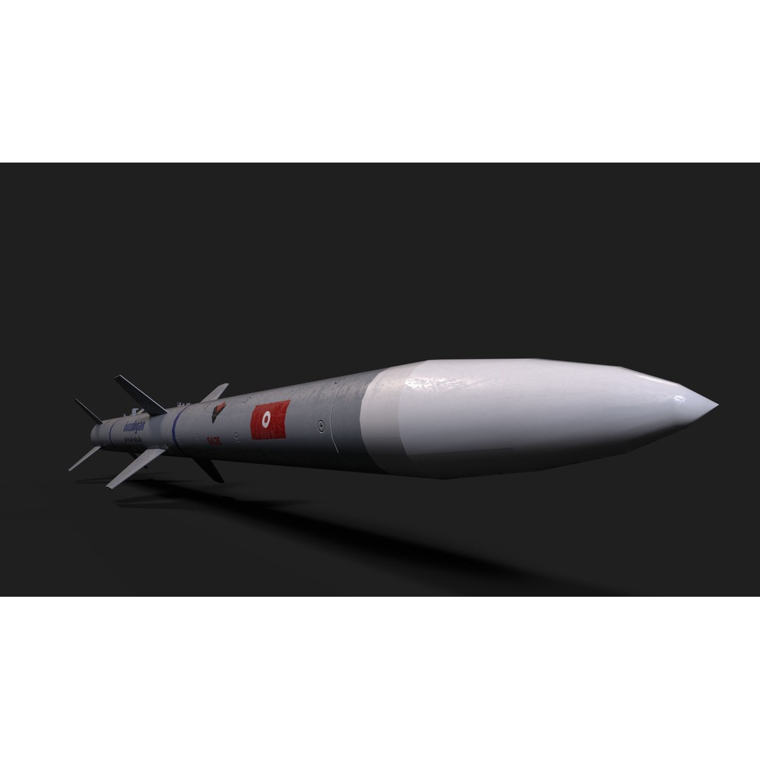Bozdogan Air to Air Missile 3D Model – Low Poly Game Asset, FBX - View 25
