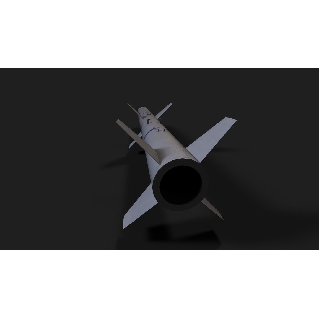 Bozdogan Air to Air Missile 3D Model – Low Poly Game Asset, FBX - View 8