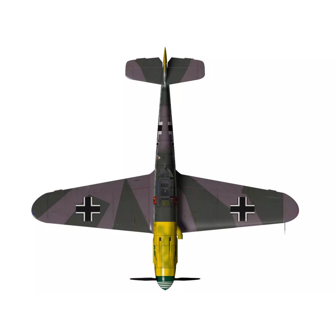 Messerschmitt Bf109 F2 3D Model – High Poly Military Aircraft, FBX - View 13
