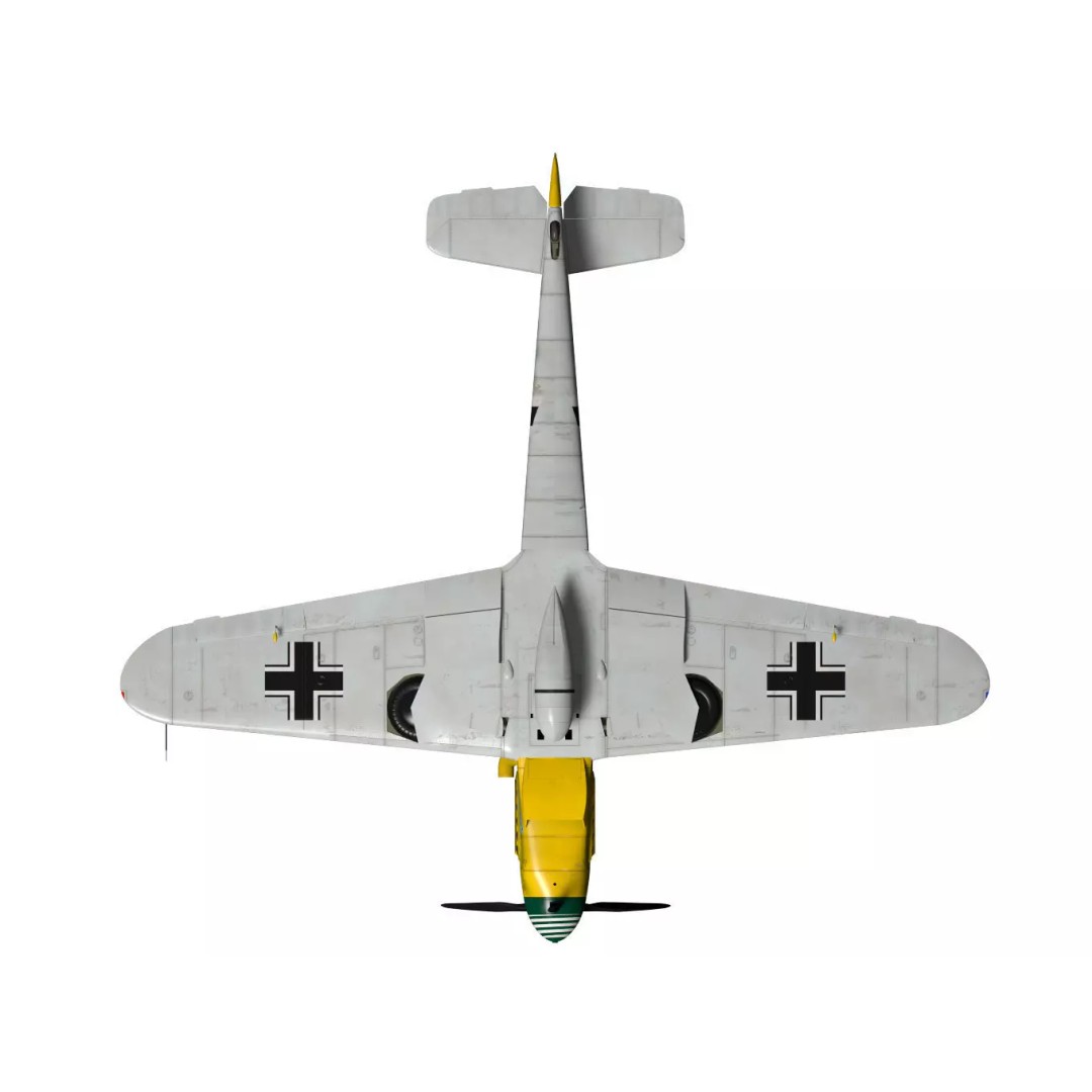 Messerschmitt Bf109 F2 3D Model – High Poly Military Aircraft, FBX - View 14
