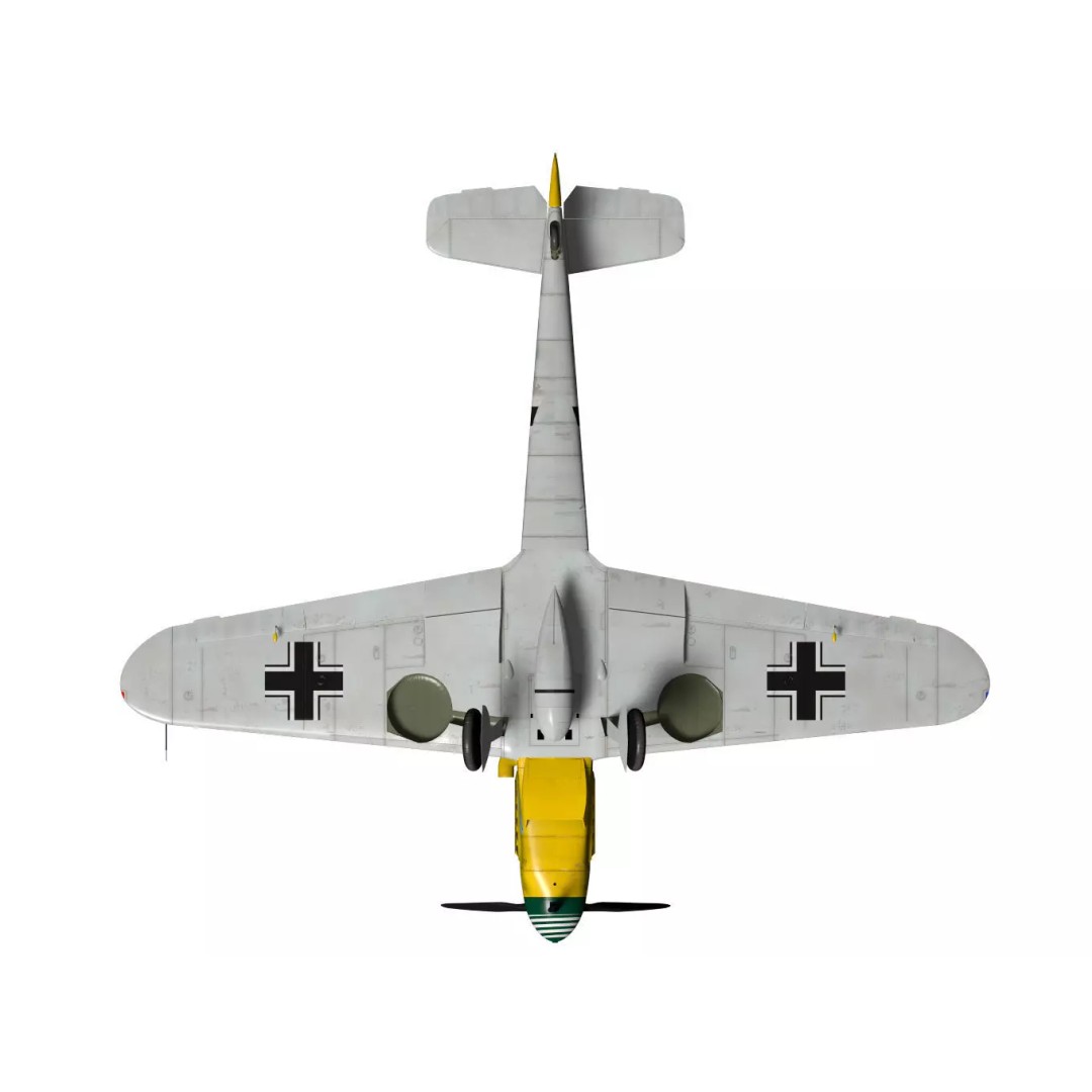 Messerschmitt Bf109 F2 3D Model – High Poly Military Aircraft, FBX - View 15