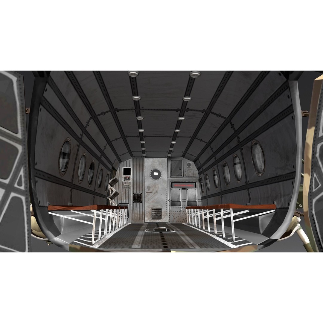 Rescue Helicopter 3D Model – Low Poly Game Asset, FBX, OBJ - View 4