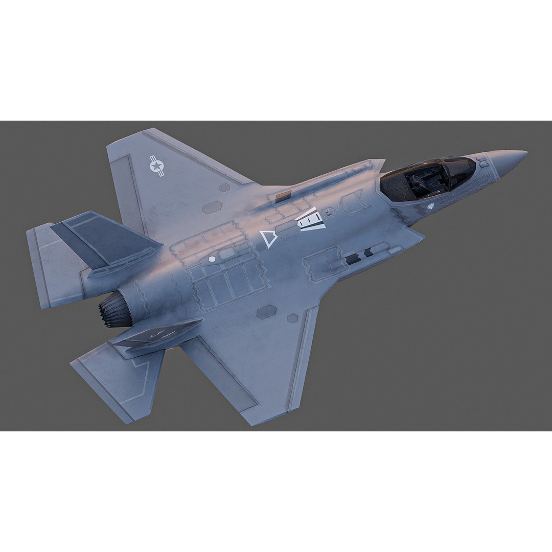 F35A F35B F35C 3D Model – Low Poly Military Aircraft Asset, FBX - View 14