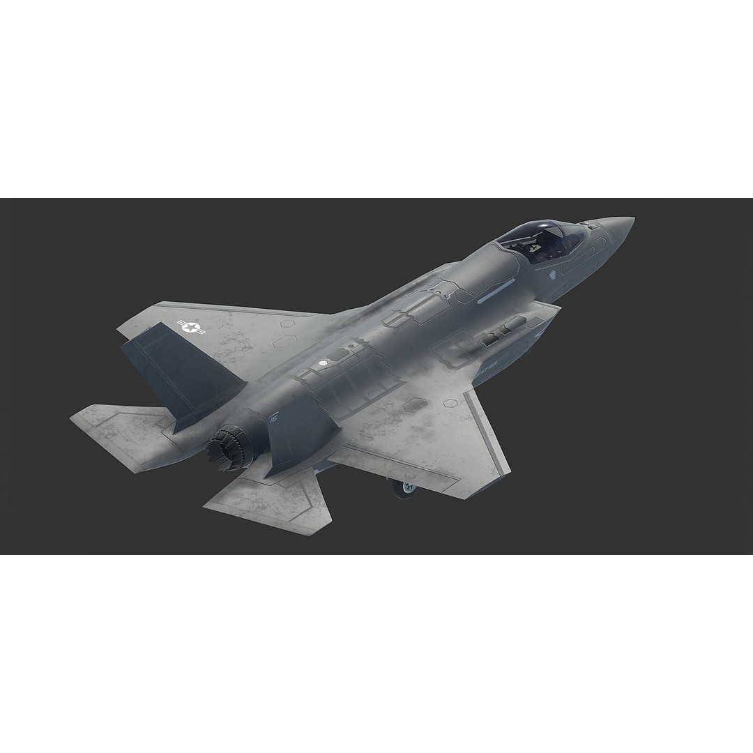 F35A F35B F35C 3D Model – Low Poly Military Aircraft Asset, FBX - View 17