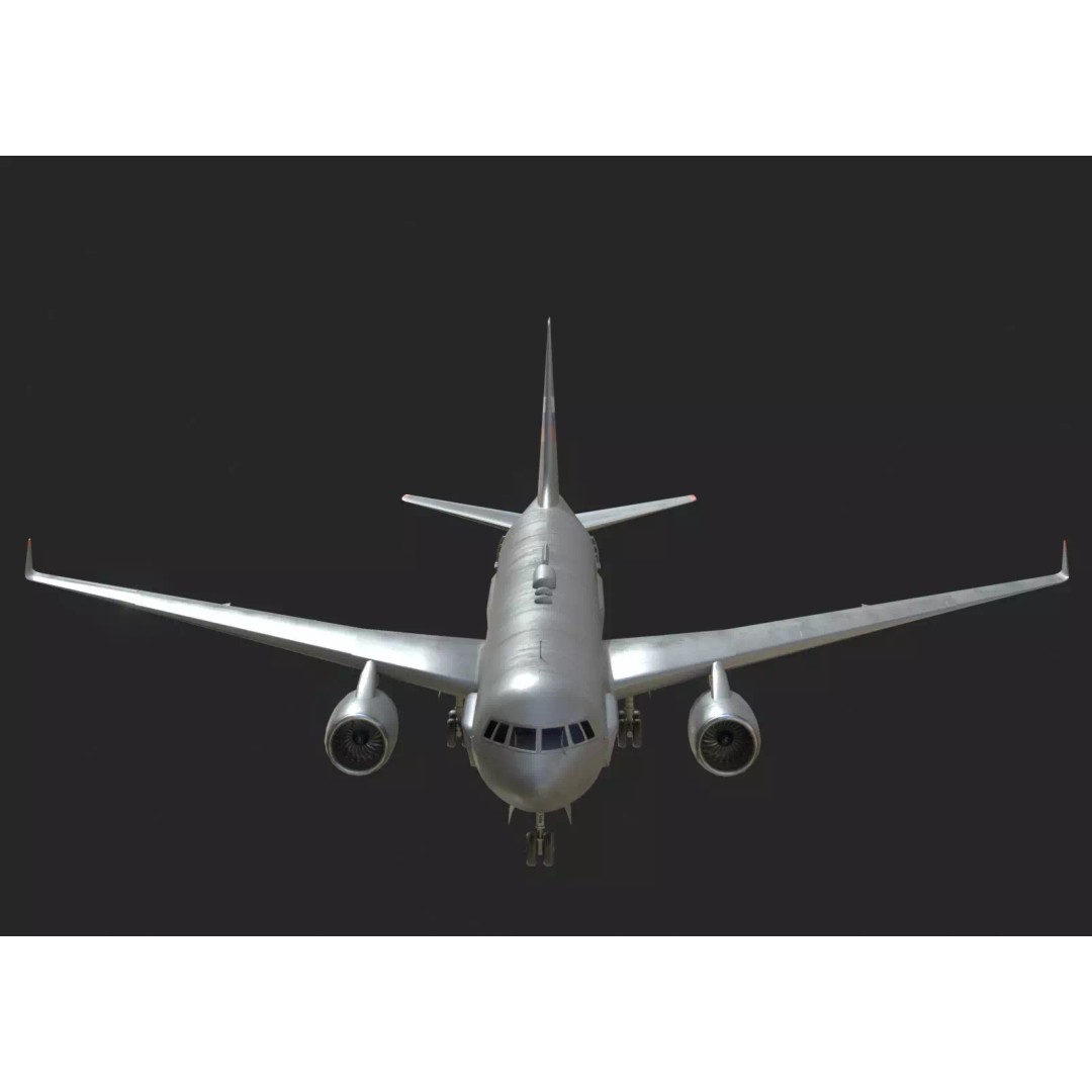 Tu-214R Reconnaissance Aircraft 3D Model – Low Poly PBR Game Asset, FBX - View 2
