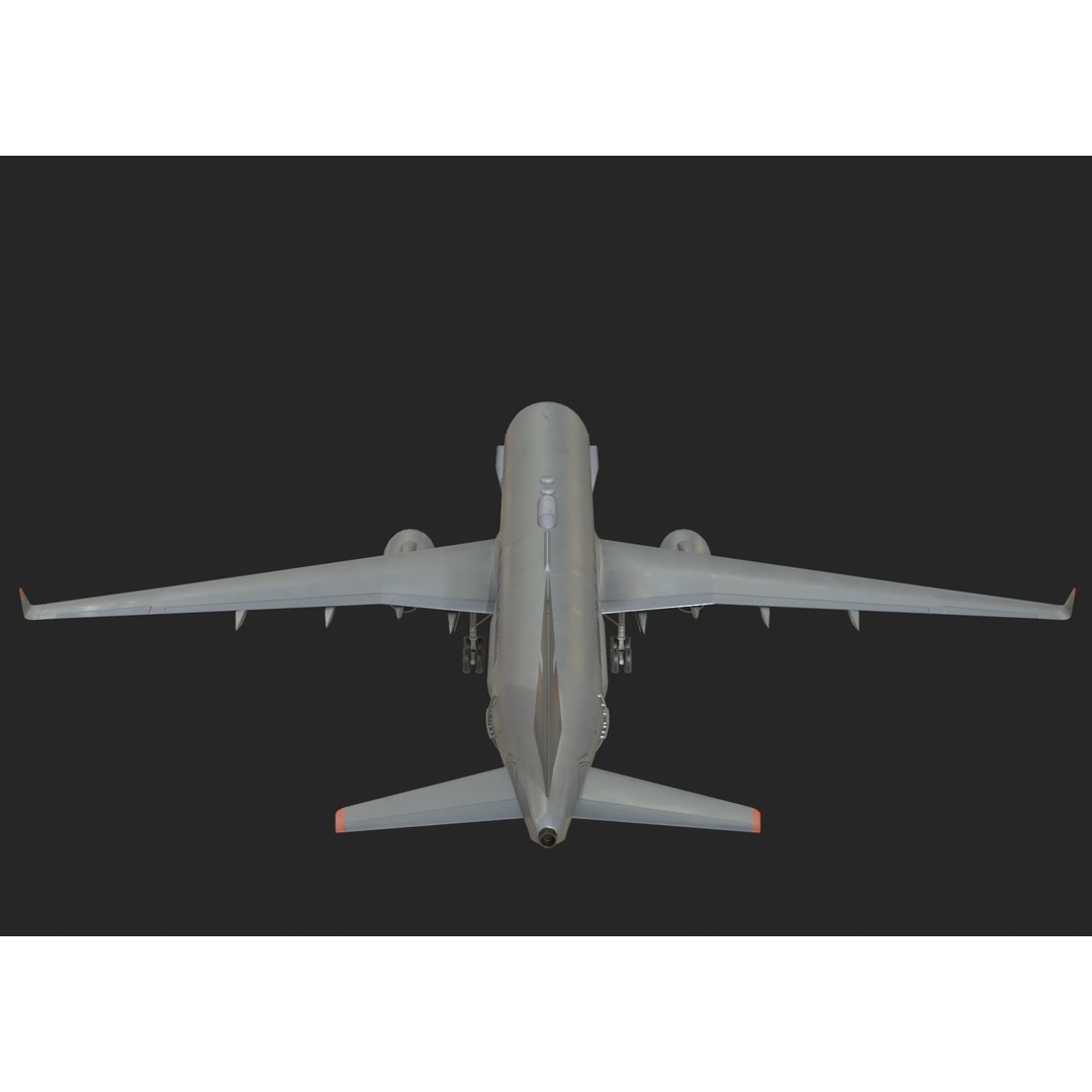 Tu-214R Reconnaissance Aircraft 3D Model – Low Poly PBR Game Asset, FBX - View 8