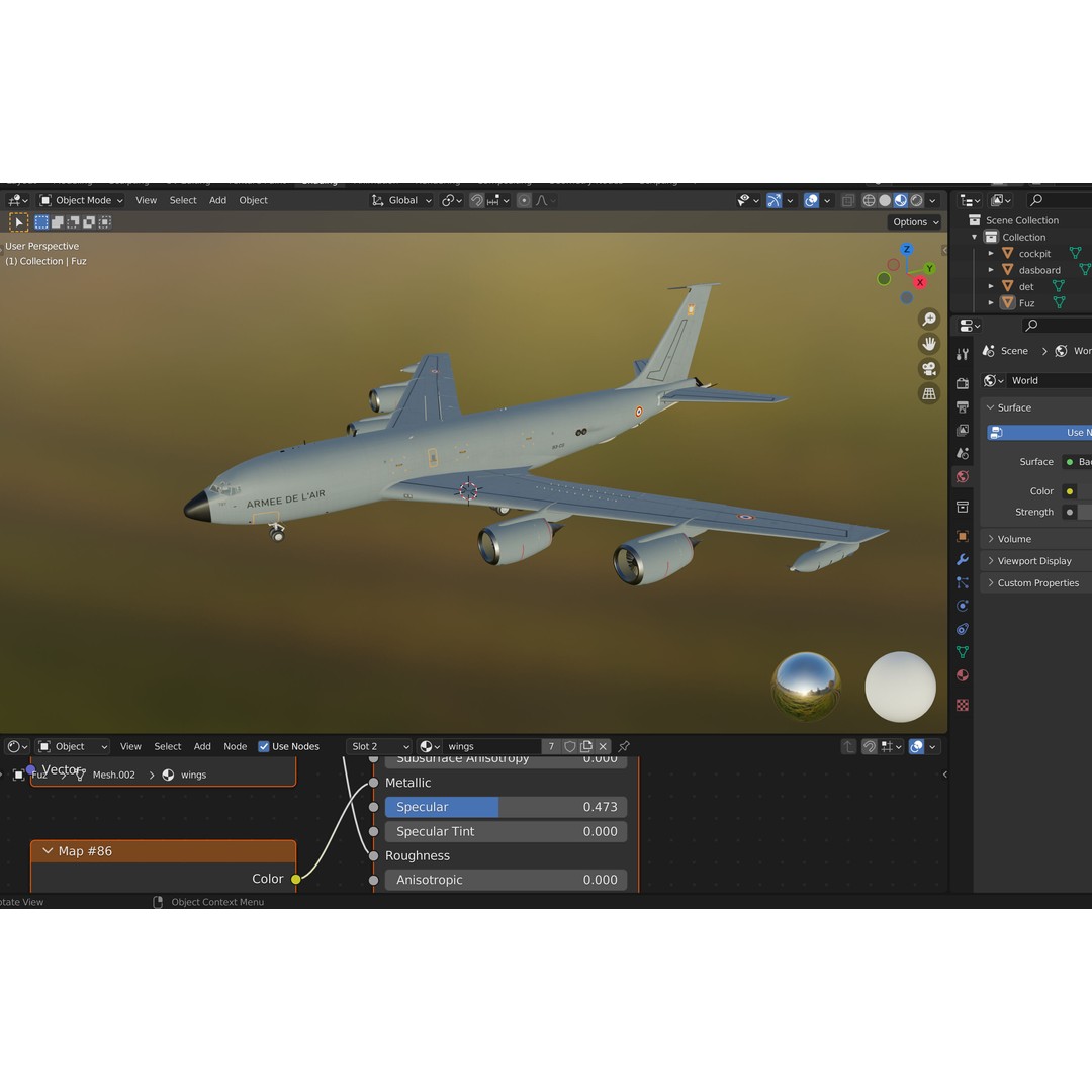 C-135FR Stratotanker 3D Model – PBR Military Aircraft, FBX - View 16