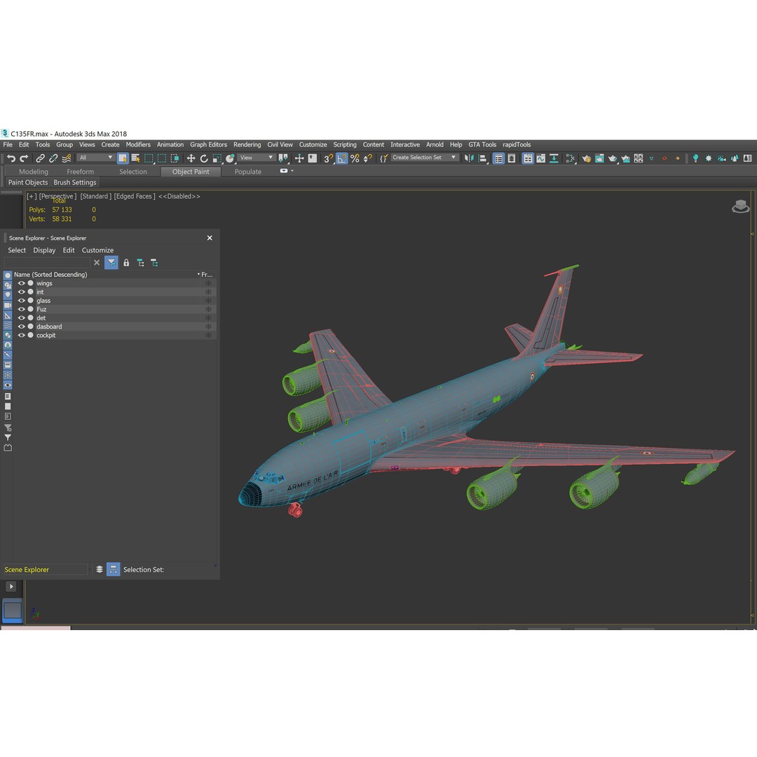 C-135FR Stratotanker 3D Model – PBR Military Aircraft, FBX - View 17