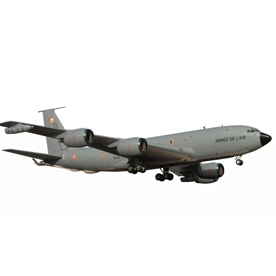 C-135FR Stratotanker 3D Model – PBR Military Aircraft, FBX - View 2