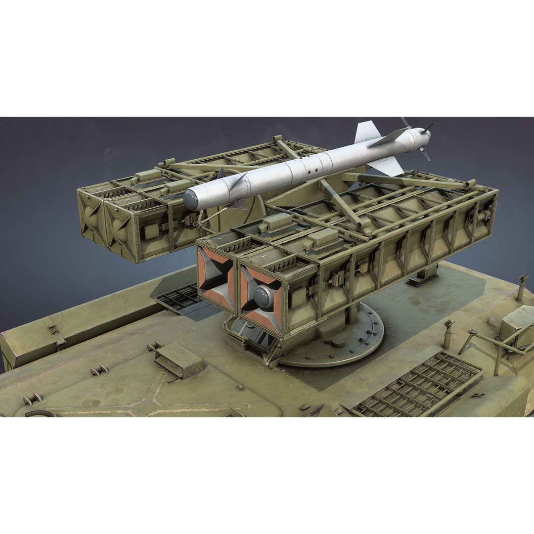 9K35 Strela-10 3D Model – Low Poly Game Ready Missile System, FBX - View 10