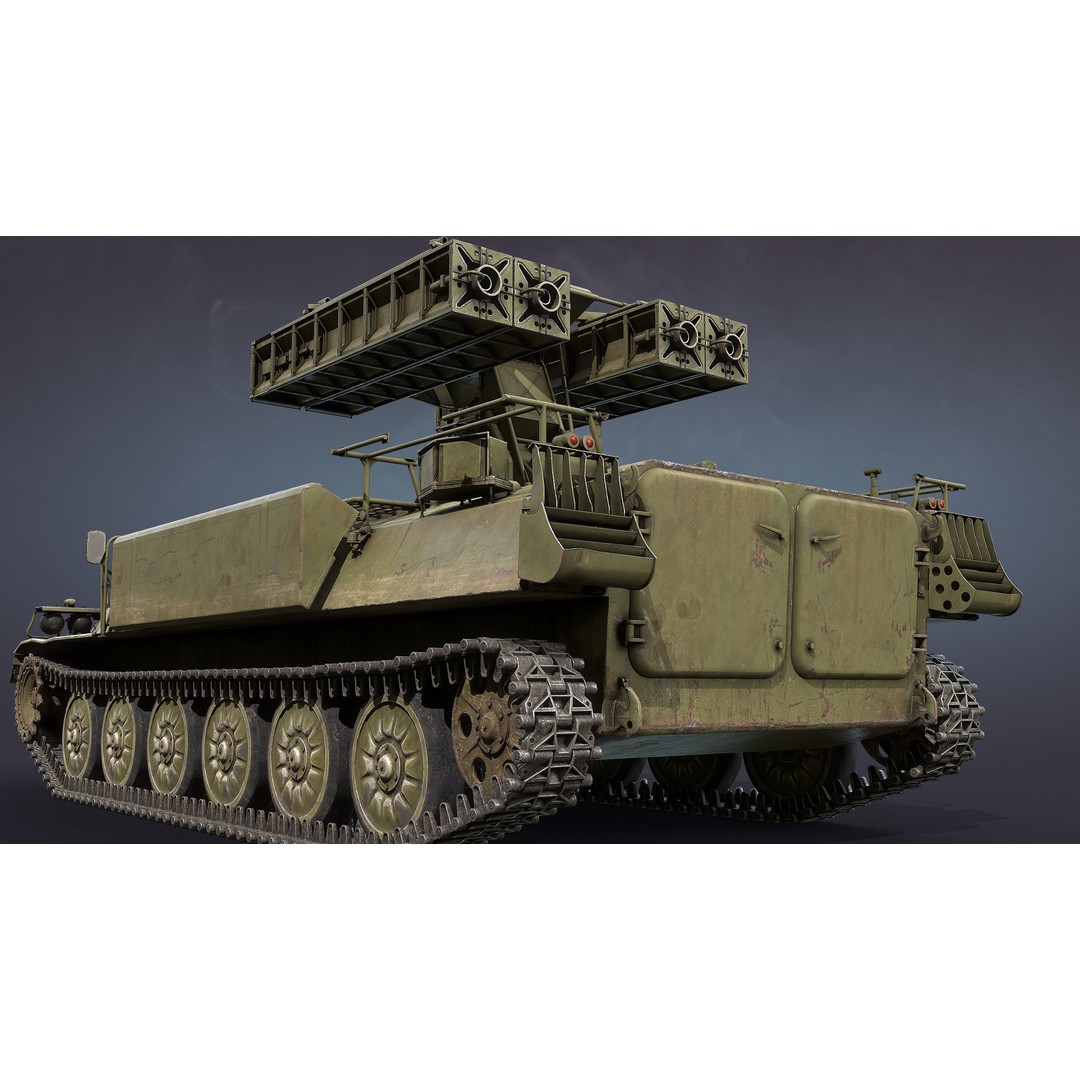 9K35 Strela-10 3D Model – Low Poly Game Ready Missile System, FBX - View 11
