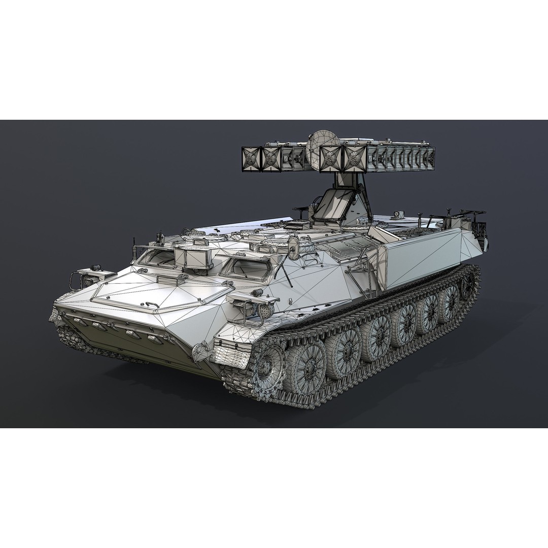 9K35 Strela-10 3D Model – Low Poly Game Ready Missile System, FBX - View 12