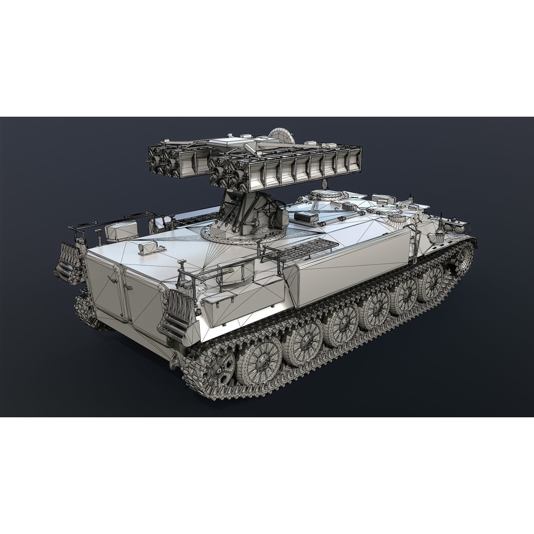 9K35 Strela-10 3D Model – Low Poly Game Ready Missile System, FBX - View 13