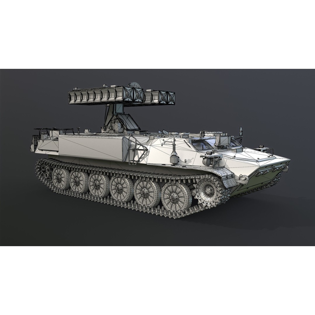 9K35 Strela-10 3D Model – Low Poly Game Ready Missile System, FBX - View 14
