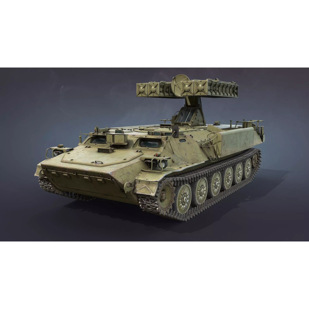 9K35 Strela-10 3D Model – Low Poly Game Ready Missile System, FBX - View 2