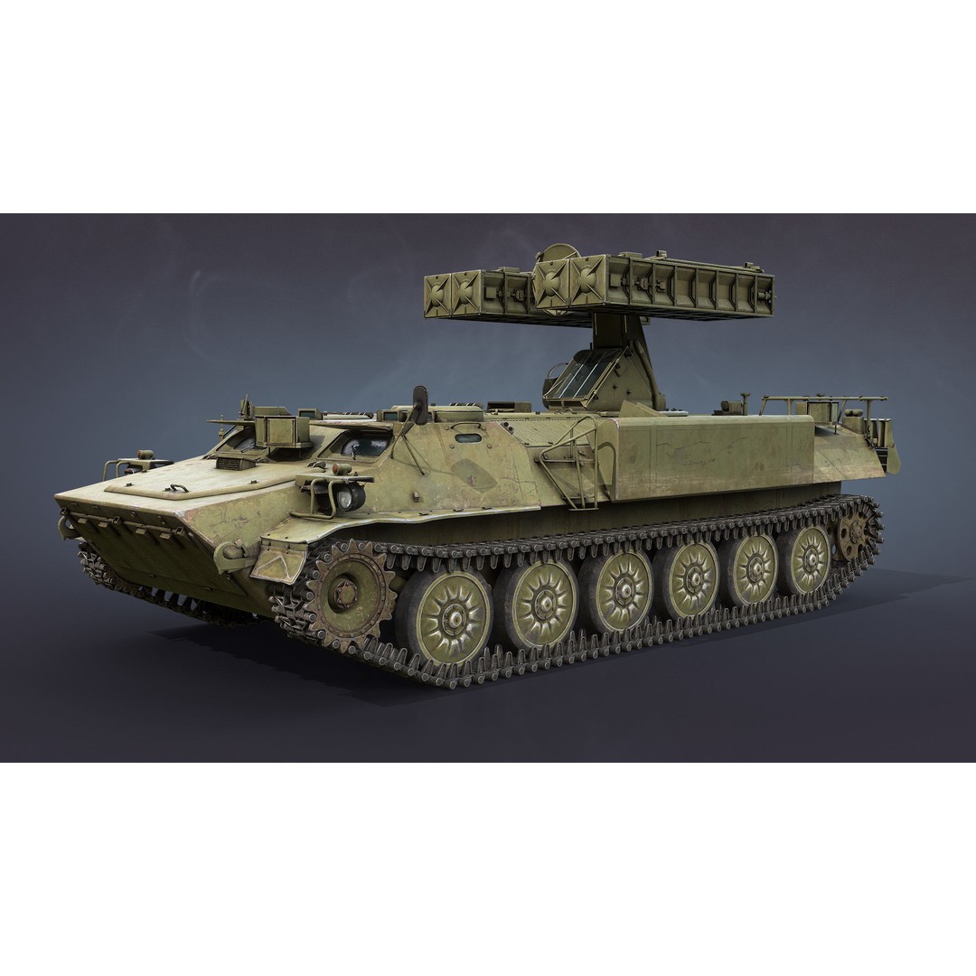 9K35 Strela-10 3D Model – Low Poly Game Ready Missile System, FBX - View 3